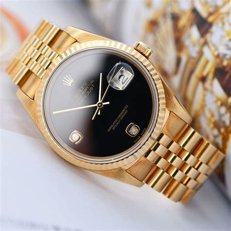 gold rolex onyx dial|Meer.